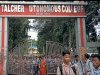 सुरक्षा को लेकर कॉलेज के छात्रों का प्रदर्शन