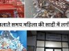 दीप जलाते समय महिला की साड़ी में लगी आग