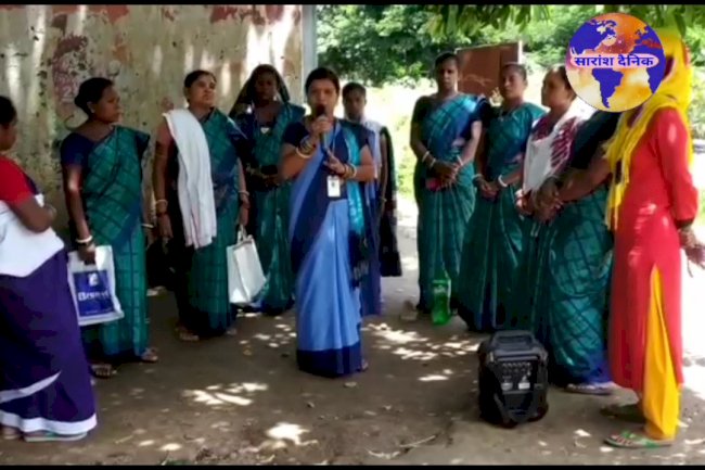 आशाकर्मीयो एवं महिला समूहो द्वारा  लोगो को निरोगी वातावरण देने का प्रयास 