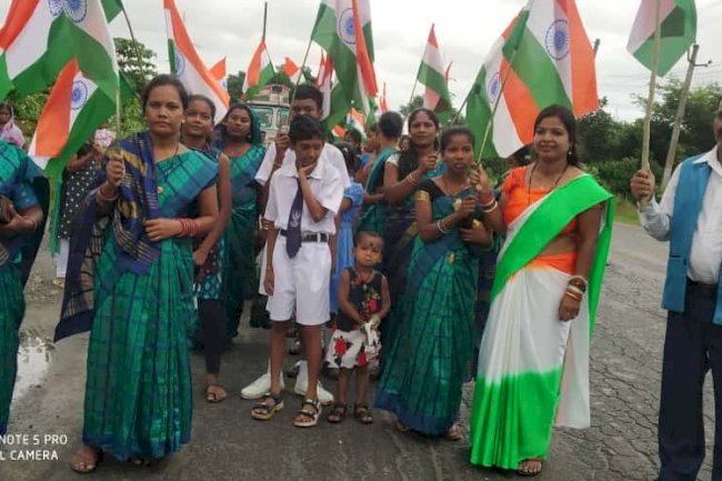 जिले में मनी स्वतंत्रता दिवस की एक झांकी 