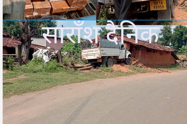 भागने की फिराक में घर से टकराई बोलेरो 
