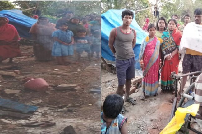कड़ाके की ठंड में खुले आसमान के नीचे गुजारा करने को मजबूर 20 परिवार 