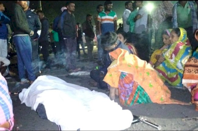 कार्यरत ठेका श्रमिक की दुर्घटना में मौत 