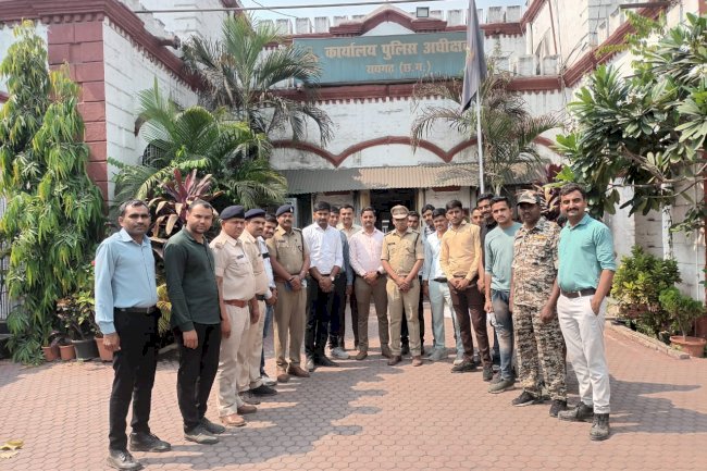 गुजरात पुलिस दल का छत्तीसगढ़ भ्रमण 