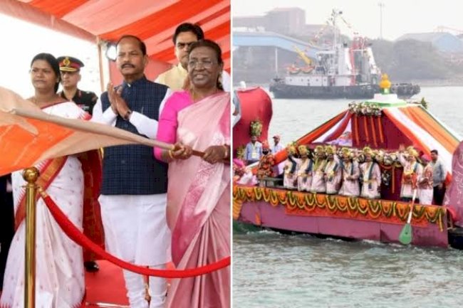 ओडिशा के पारादीप बंदरगाह पर राष्ट्रपति ने मनाया बोइता बंदना 