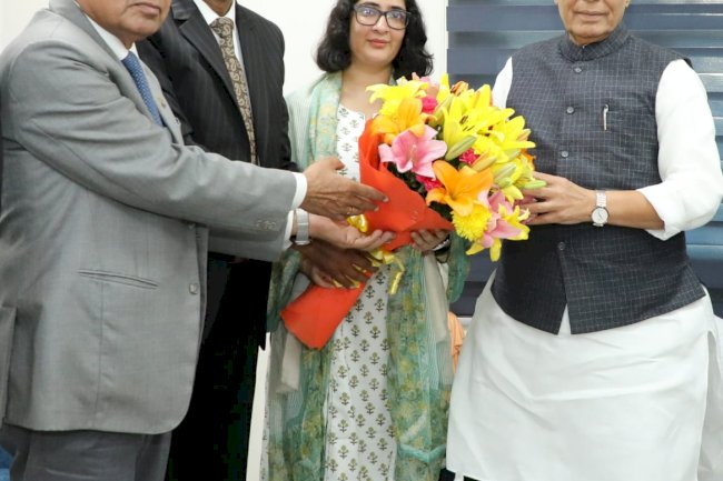 पुरानी पेंशन बहाली को लेकर पूर्व एडीजी ने रक्षा मंत्री से की मुलाकात 