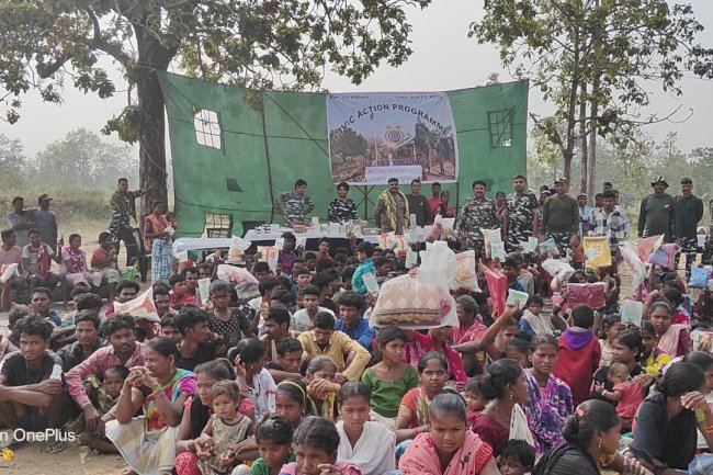 नक्सल इलाके में सफल सिविक एक्शन कार्यक्रम का आयोजन