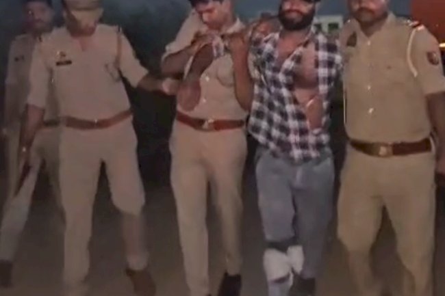 दुष्कर्म के अभियोग में वांछित अभियुक्त मुठभेड़ में गिरफ्तार