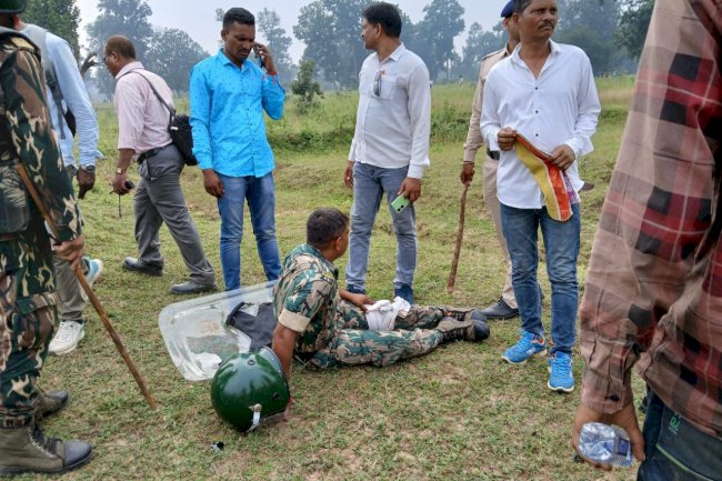 सुरगुजा मे पुलिस की संयमित कार्यवाही से दंगा टला