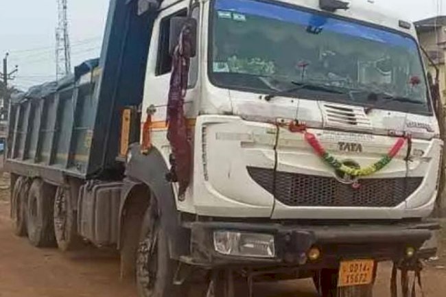 अवैध बालू से लदा वाहन जब्त दहशत में अवैध बालू कारोबारी 
