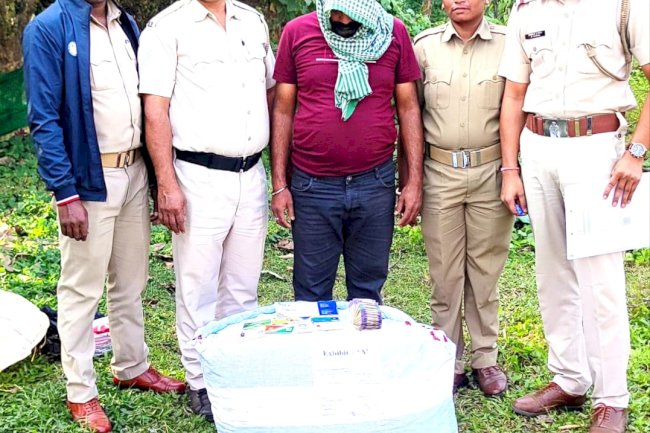 32 किलो 150 ग्राम गाँजा के साथ एक गिरफ्तार 