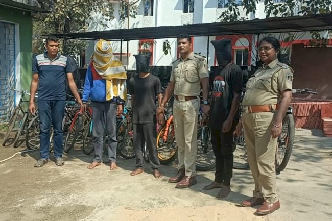 चोरी की 26 साइकिल के साथ आरोपी गिरफ्तार 