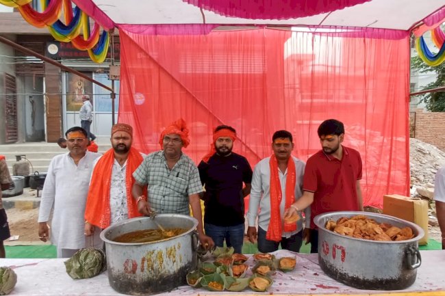 अयोध्या में मंगलवार को भव्य भण्डारे का आयोजन 