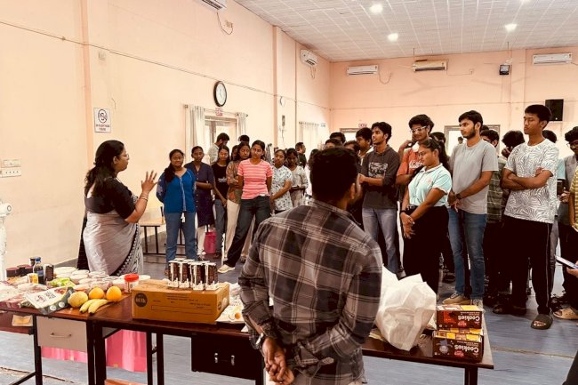 चीनी नमक और‌ तेल का सेवन कम करने के लिए जागरूकता सत्र का आयोजन