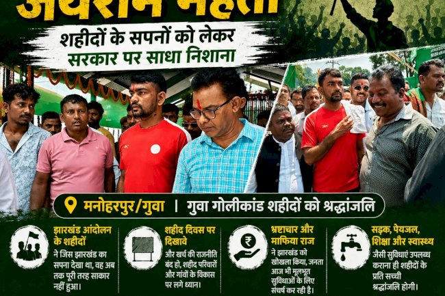 जयराम महतो का गुवा दौरा