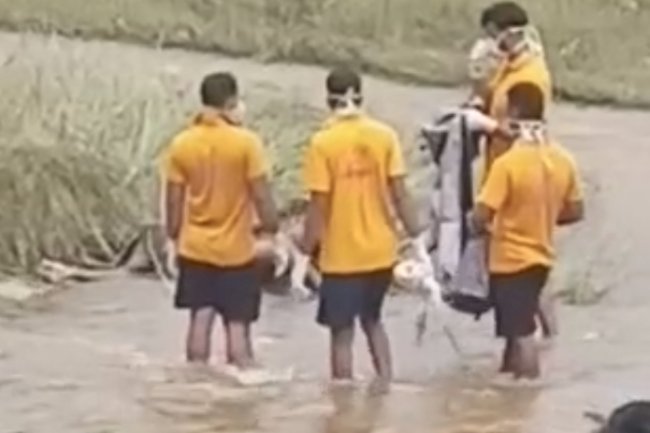 बिसरा नाला में फूला हुआ पाया गया अज्ञात व्यक्ति का शव