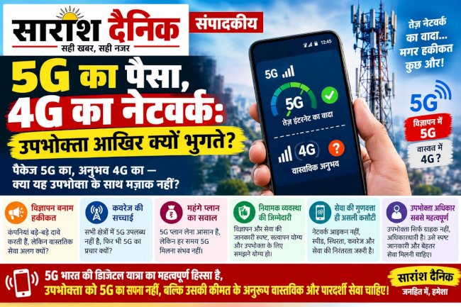 5G का पैसा 4G का नेटवर्क उपभोक्ता आखिर क्यों भुगते