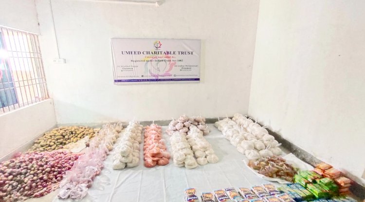 उम्मीद ट्रष्ट की ओर से रासन सामग्री का वितरण