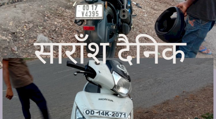  घायलो के अस्पताल पहुंचने के बाद  घटना स्थल पर पहुँची एंबुलेंस 