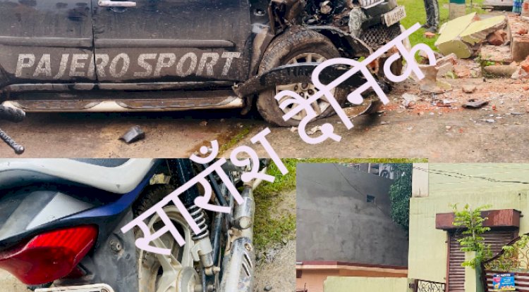 कार दुर्घटना में चालक गंभीर 