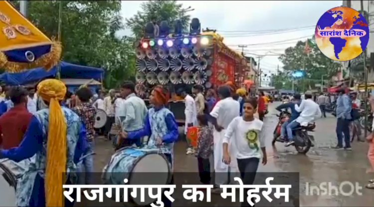 नौ अखाड़ा कमिटीयो ने निकाला जलूस 