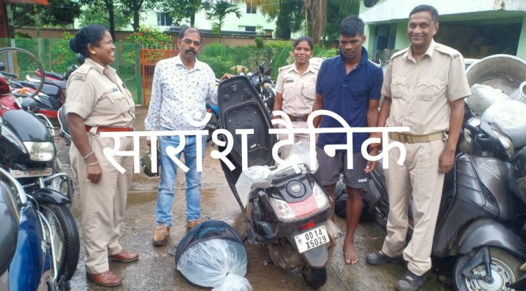 अबकारी बिभाग ने गश्ती के दौरान 70 लीटर शराब पकडा़ 