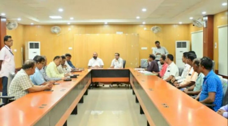 सुरक्षाकर्मीयो की समस्याओ को लेकर उपजिलापाल के साथ की गई बैठक 