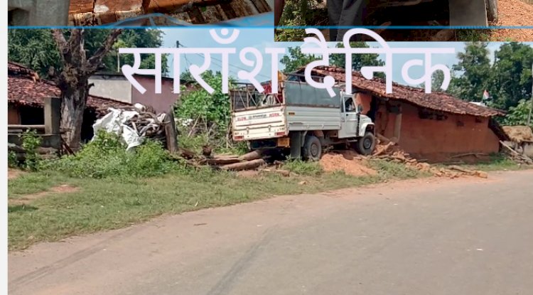 भागने की फिराक में घर से टकराई बोलेरो 