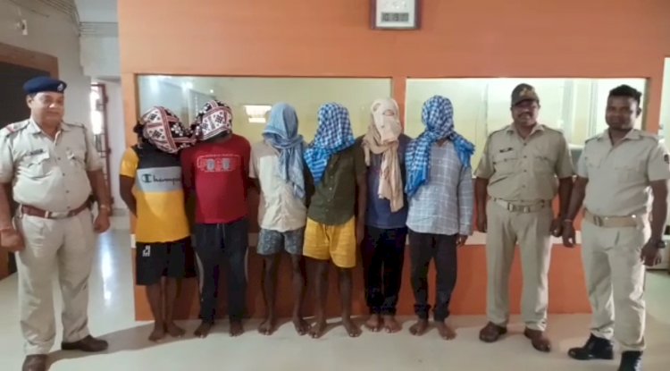खुटगाँव के एक घर में हुए डकैती के मामले में 6 गिरफ्तार 