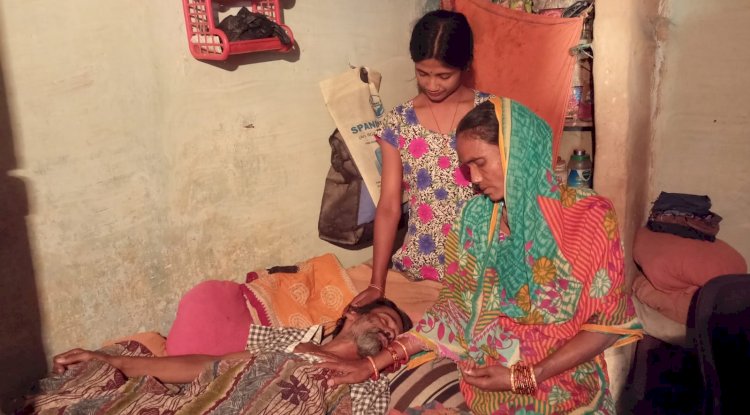 अज्ञात बीमारी से ग्रस्त घर का मुखिया इलाज के लिए धन बना बाधक 