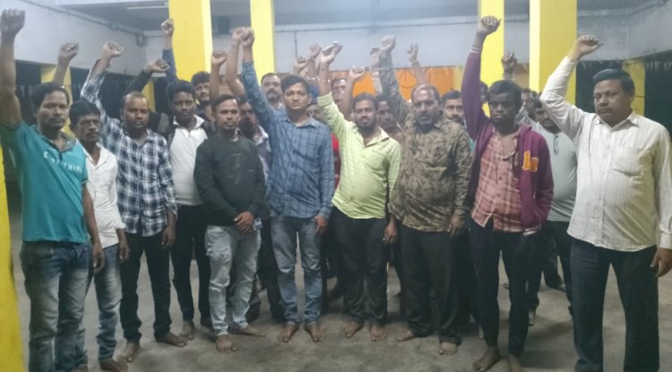 शिल्पनगर ठेका श्रमिक संघ कर रहे है आंदोलन की तैयारी  