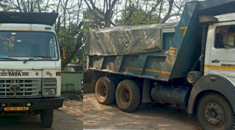 चोरी से बालू लेकर जा रहा हाइवा जब्त 
