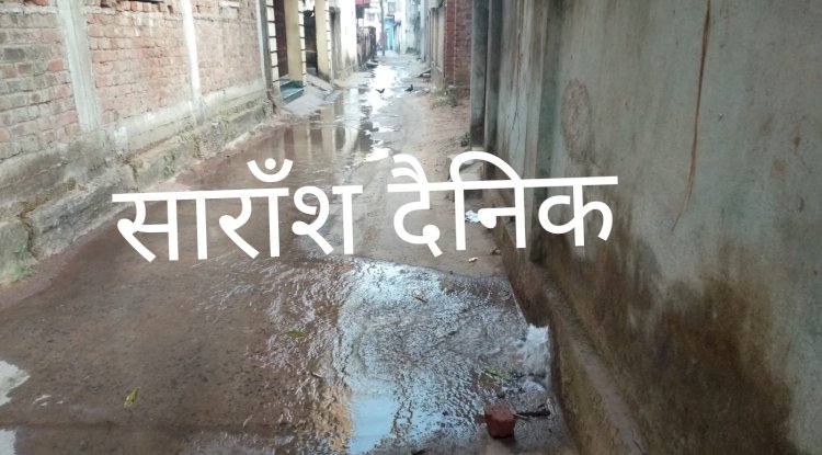 विभागीय लापरवाही से रास्ते में बह रहा है शुद्ध जल