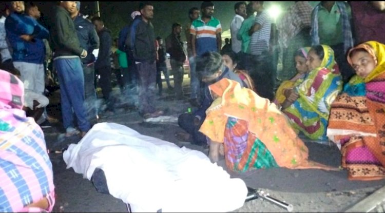 कार्यरत ठेका श्रमिक की दुर्घटना में मौत 
