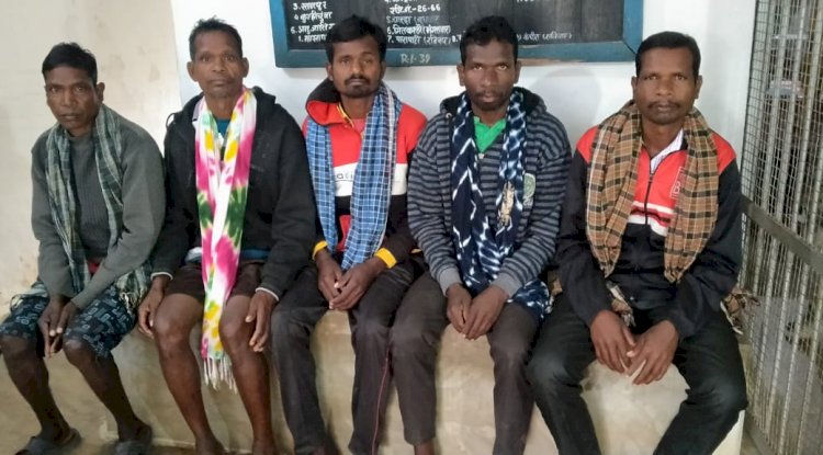 गैर इरादतन हत्या के मामले में पाँच गिरफ्तार 