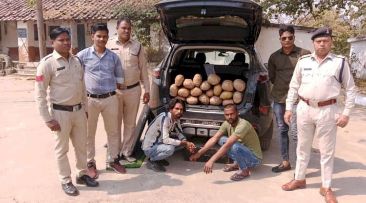 बिलाइगढ़ में पकडी गई 19 पैकेट गाँजा 