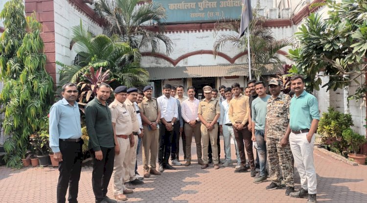 गुजरात पुलिस दल का छत्तीसगढ़ भ्रमण 