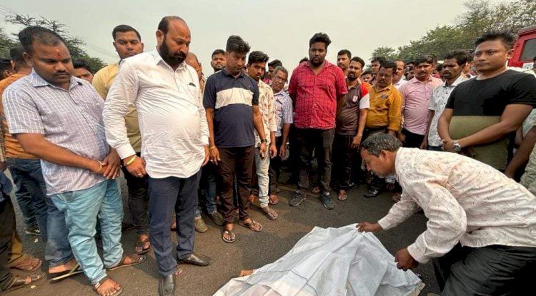 भरतपुर खदान में हुई दुर्घटना में चालक की मौत