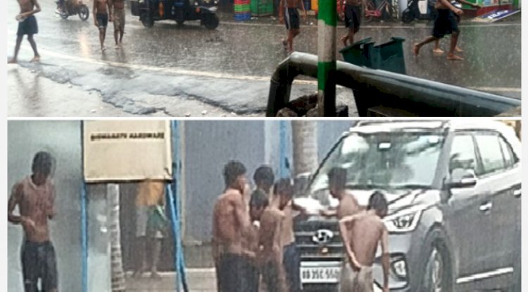 पहली बारिश से काफी खुश है लोग 