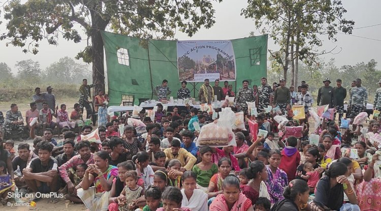 नक्सल इलाके में सफल सिविक एक्शन कार्यक्रम का आयोजन
