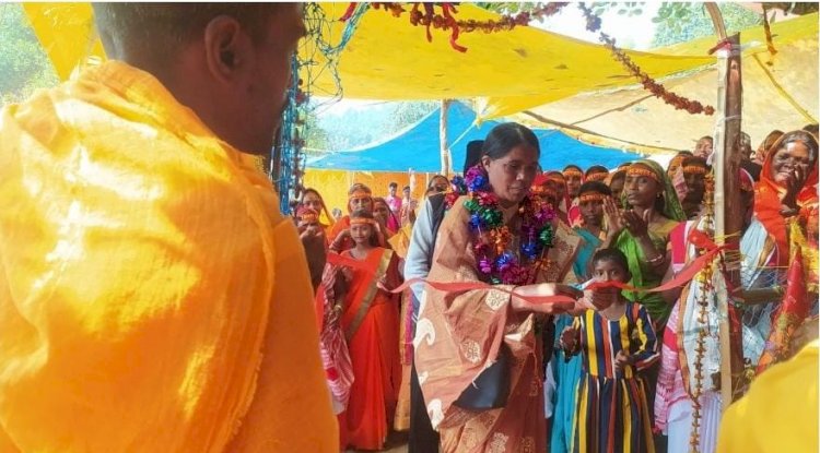 भाजपा नेत्री ने किया मंदिर का उद्घाटन 