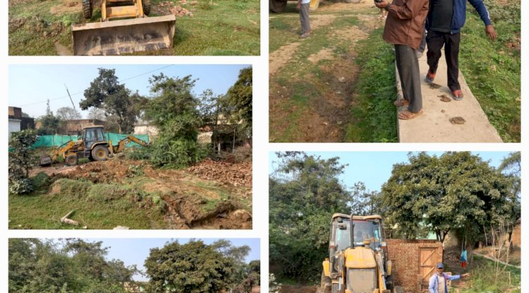 छात्रावास में अतिक्रमण को ढाहाया गया