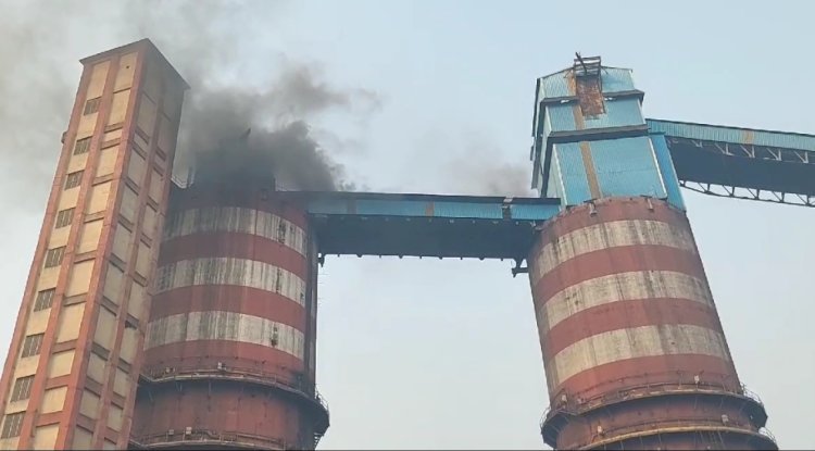 भरतपुर साइलो में लगी आग
