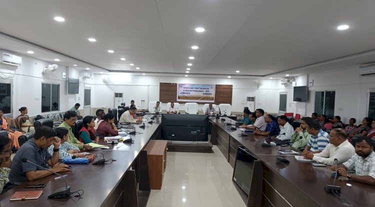 जिला स्तरीय आपदा प्रबंधन के लिए टेबलटॉप अभ्यास बैठक आयोजित