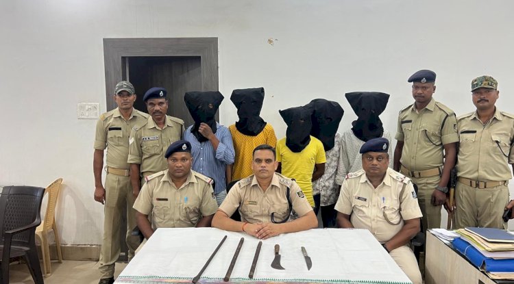 डकैती की योजना बनाते रेलवे कॉलोनी बड़ा पार्क से पाँच गिरफ्तार 