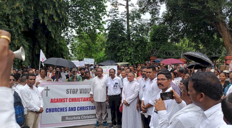 क्रिश्चियन समुदाय का जन आक्रोश -भाजपा ने कहा सरकार को बदनाम करने की शाजिस 