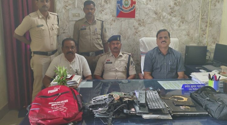 24 घण्टों में चोरी का पर्दाफाश चोरी हुई सामग्री बरामद