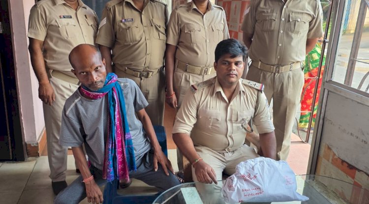 एक किलो प्रतिबंधित गाँजा के साथ आरोपी गिरफ्तार 