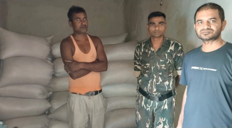 43 बोरी अवैध धान जब्त