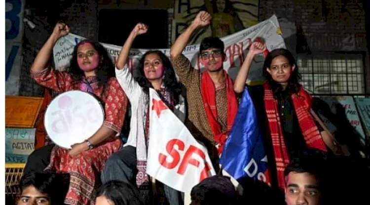 जेएनयू में लेफ्ट ने अभाविप को पछाडा़  